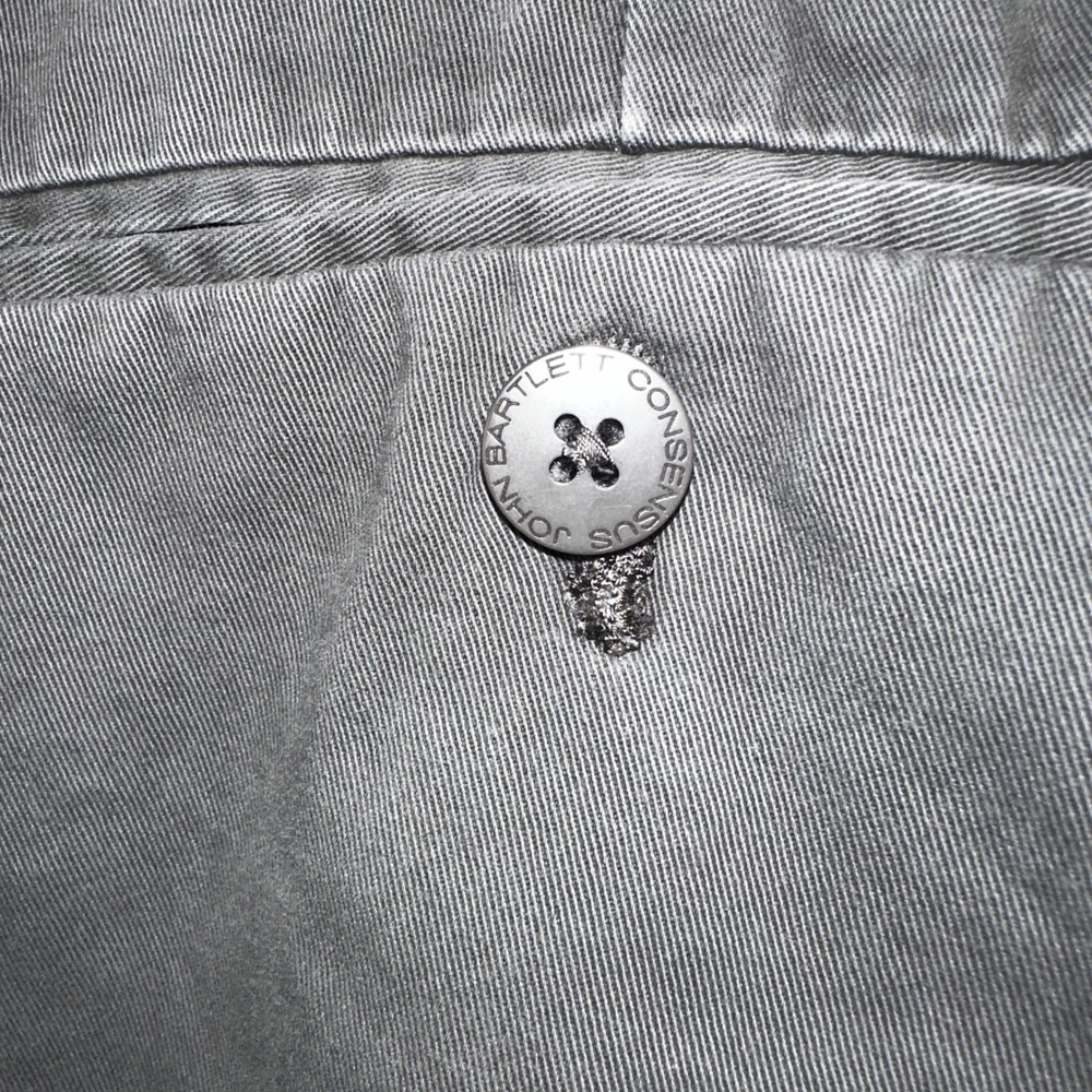 John Bartlett Consensus Men's Gray Chino Shorts Size 40 Cotton Flat Front Casual - Picture 5 of 9